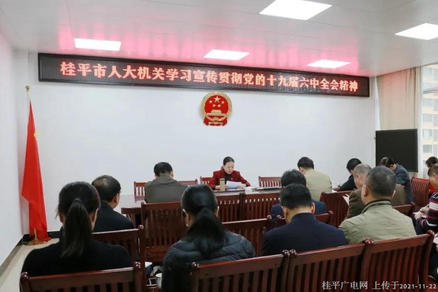 桂平市人大常委會(huì)機(jī)關(guān)專題學(xué)習(xí)黨的十九屆六中全會(huì)精神
