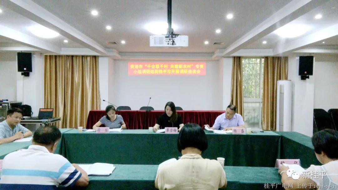 貴港市“千企聯(lián)千村 共建新農(nóng)村”專責小組調(diào)研組到我市調(diào)研工作