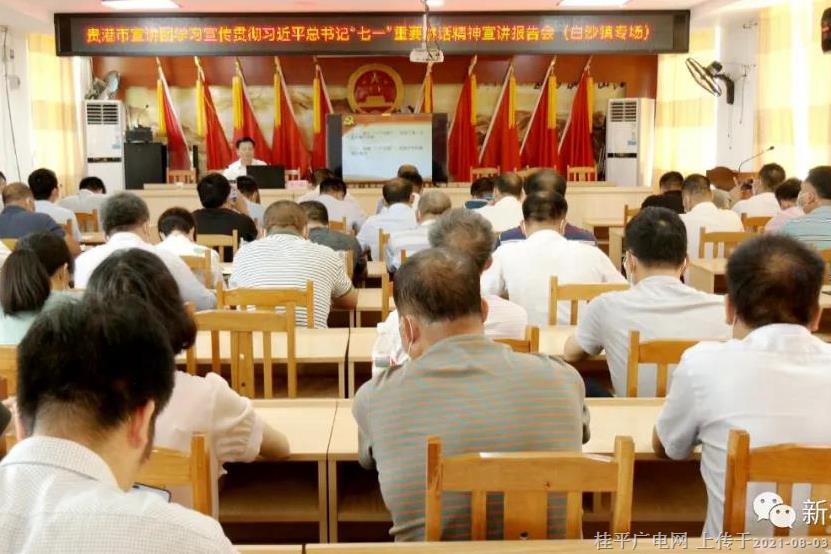 貴港市宣講團到桂平市白沙鎮(zhèn)開展學習貫徹習近平總書記“七一”重要講話精神宣講報告會