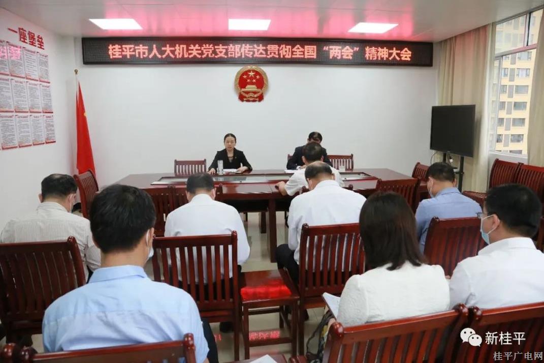 桂平市人大機關(guān)召開會議傳達貫徹全國兩會精神