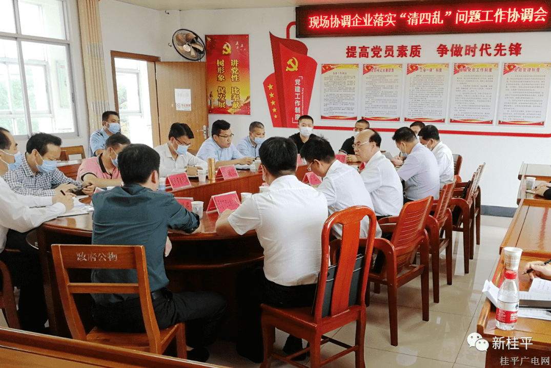 貴港市人大調(diào)研組到木圭鎮(zhèn)召開現(xiàn)場(chǎng)協(xié)調(diào)企業(yè)落實(shí)“清四亂”問題工作協(xié)調(diào)會(huì)