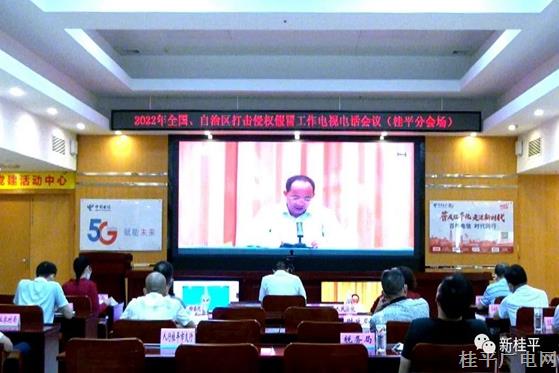 桂平市組織收聽收看2022 年全國(guó)、自治區(qū)打擊侵權(quán)假冒工作電視電話會(huì)議