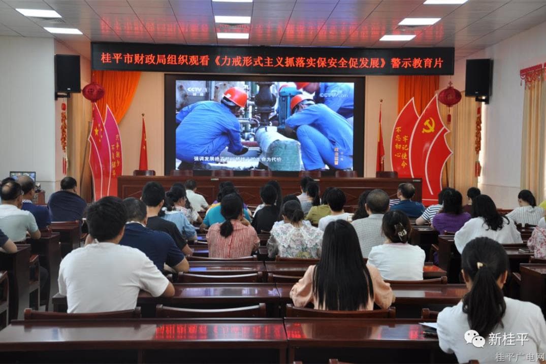 市財(cái)政局組織干部職工觀看《力戒形式主義抓落實(shí)保安全促發(fā)展》警示教育片