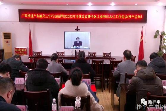 桂平市組織參加廣西推進(jìn)產(chǎn)業(yè)振興三年行動(dòng)指揮部2023年全體會(huì)議暨全區(qū)工業(yè)和信息化工作電視電話會(huì)議